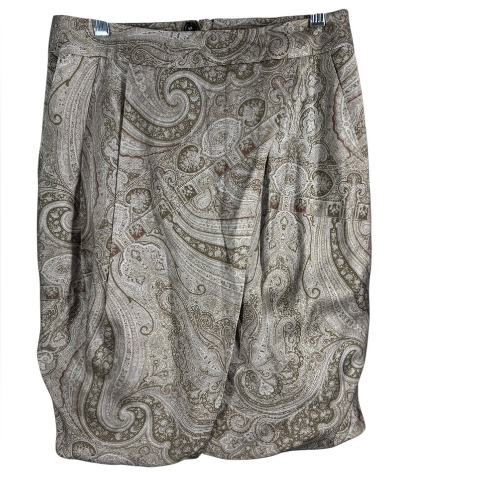 Pauw Amsterdam silk skirt mini pencil neutral tones Saks size 1 or small